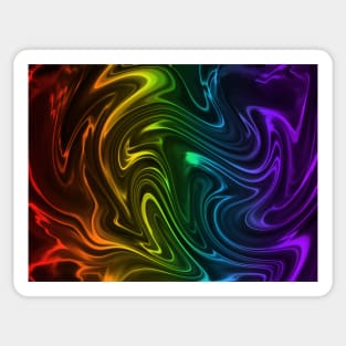 Rainbow satin Sticker